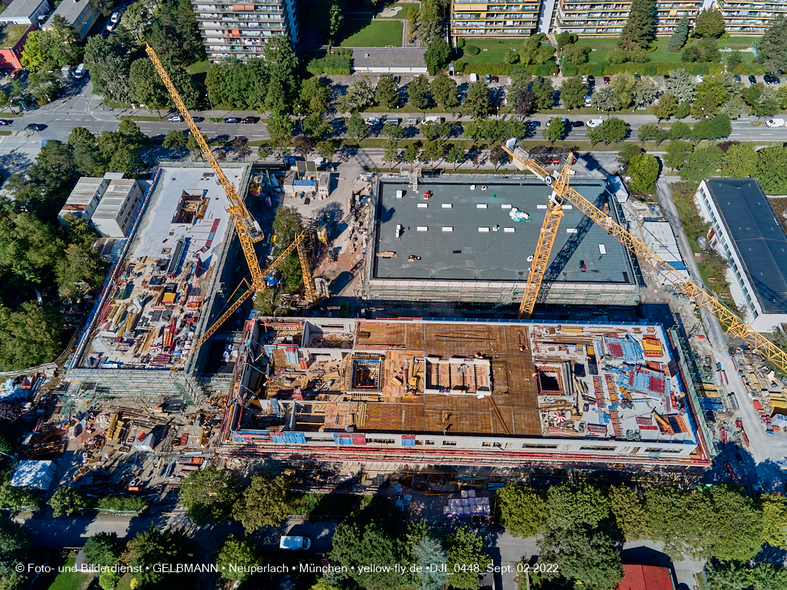 02.09.2022 - Baustelle zur Grundschule am KMR in Neuperlach